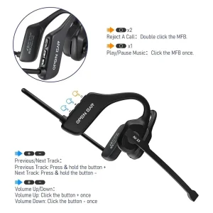 Open Ear Wireless Headset / Dual Noise Cancelling Mic - Thumbnail Image 7