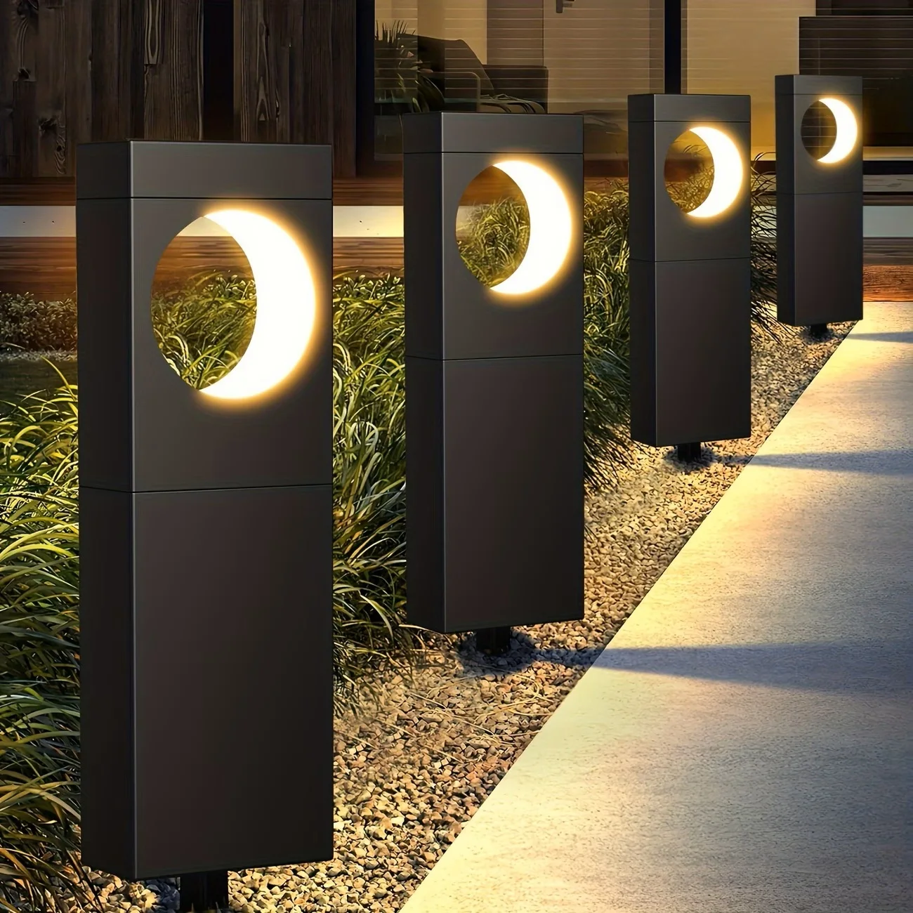 Solar Pathway Lights Outdoor Waterproof Bright Moon - Image 1