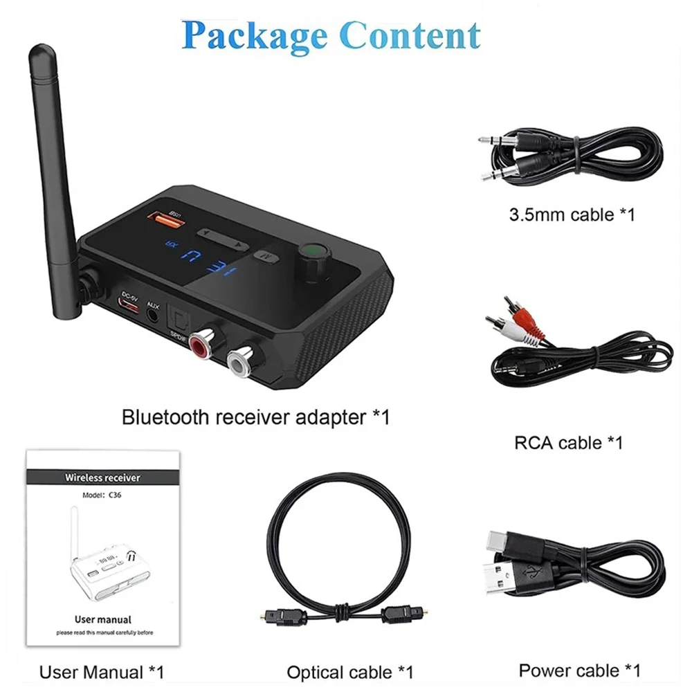 5.3 Audio Receiver HiFi Stereo Adapter for TV Car Audio - Image 5