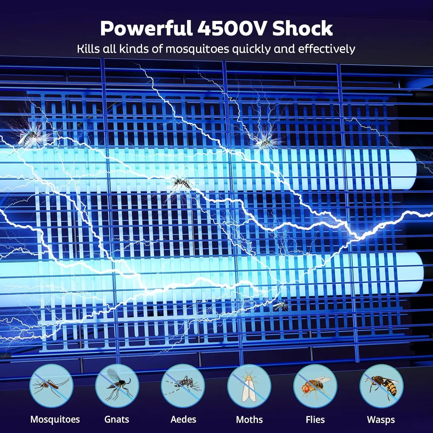 Solar Bug Zapper Outdoor, 4500V Mosquito - Image 5