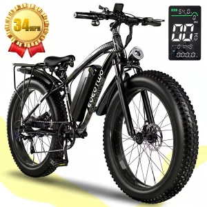26" Fat Tire Electric Bike for Adults
