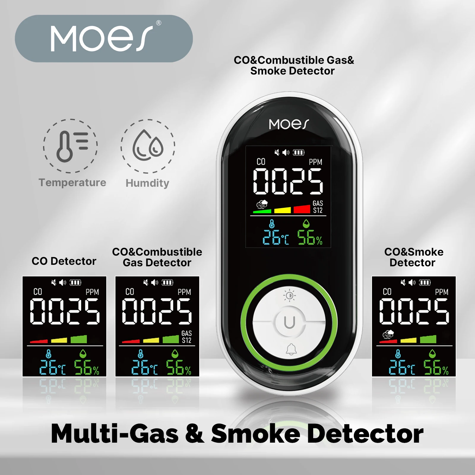 Smoke/Gas Detector Alarm Plug-in Carbon Monoxide Sensor - Image 1