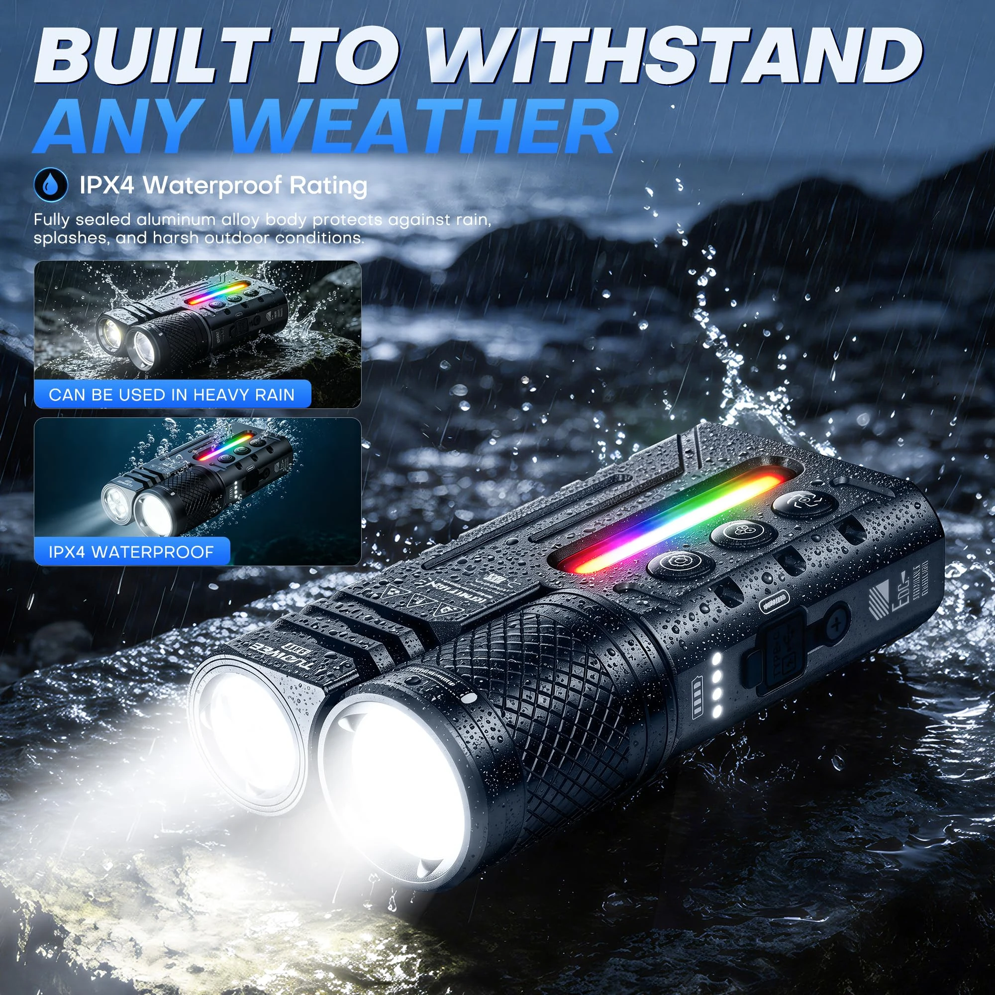 Waterproof 3000LM Zoomable Tactical Flashlight - Image 4