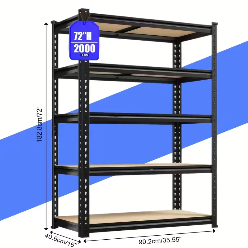 72" Adjustable Metal Double Layer Column Shelving - Image 5