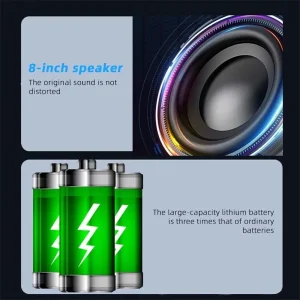 Portable Bluetooth Party Speaker W/Stand - Thumbnail Image 3