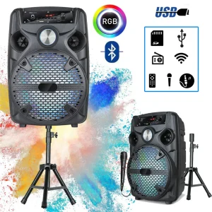 Portable Bluetooth Party Speaker W/Stand