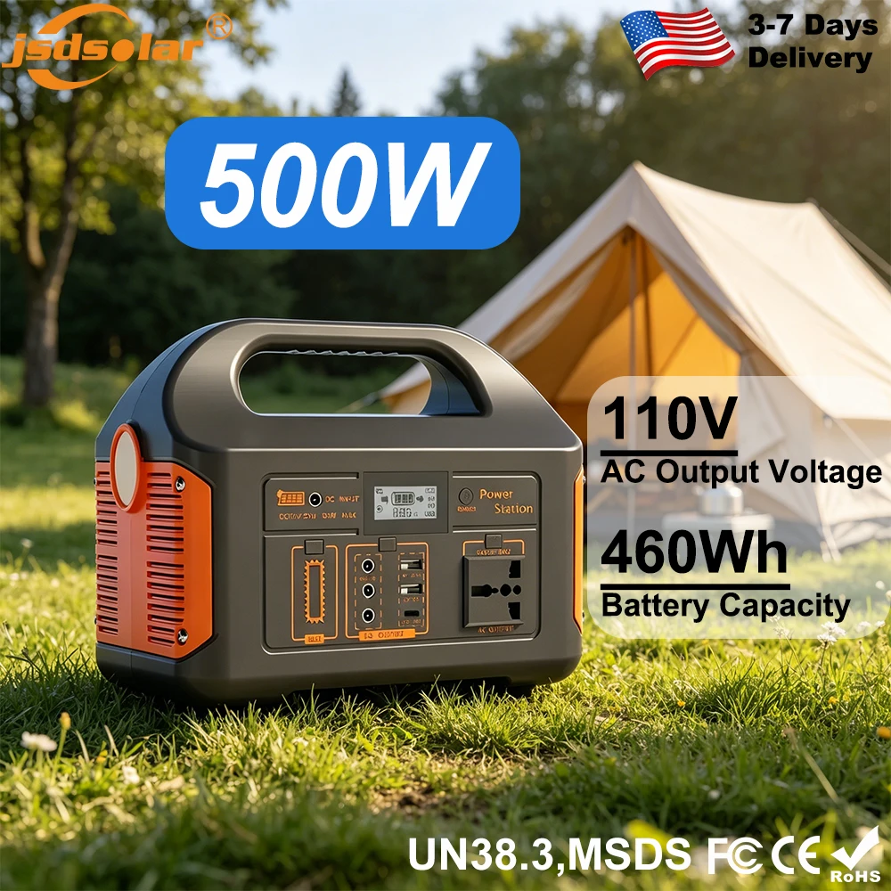 500W Portable Solar Power Station Emergency Power - Image 1