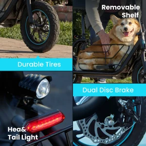 Electric Scooter with Basket for Pet Foldable - Thumbnail Image 4