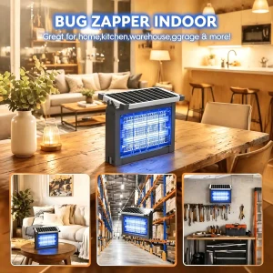 Solar Bug Zapper Outdoor, 4500V Mosquito - Thumbnail Image 3