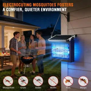 Solar Bug Zapper Outdoor, 4500V Mosquito - Thumbnail Image 6