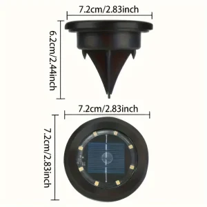 12Pcs Solar Underground Lights for Landscape and Lawn - Thumbnail Image 3