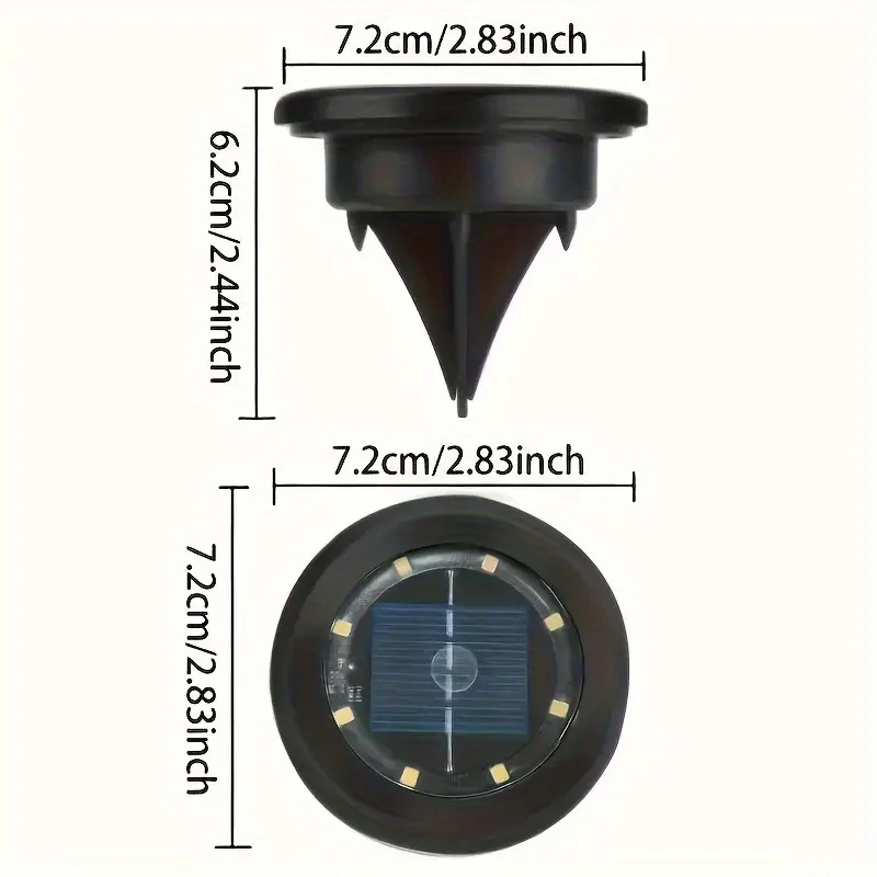 12Pcs Solar Underground Lights for Landscape and Lawn - Image 3