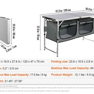 Folding Camping Kitchen Table - Thumbnail Image 5
