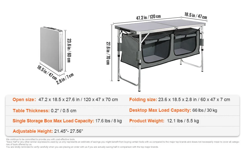 Folding Camping Kitchen Table - Image 5
