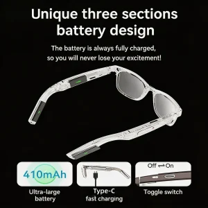 4K Camera Glasses with AI Smart Features - Thumbnail Image 2