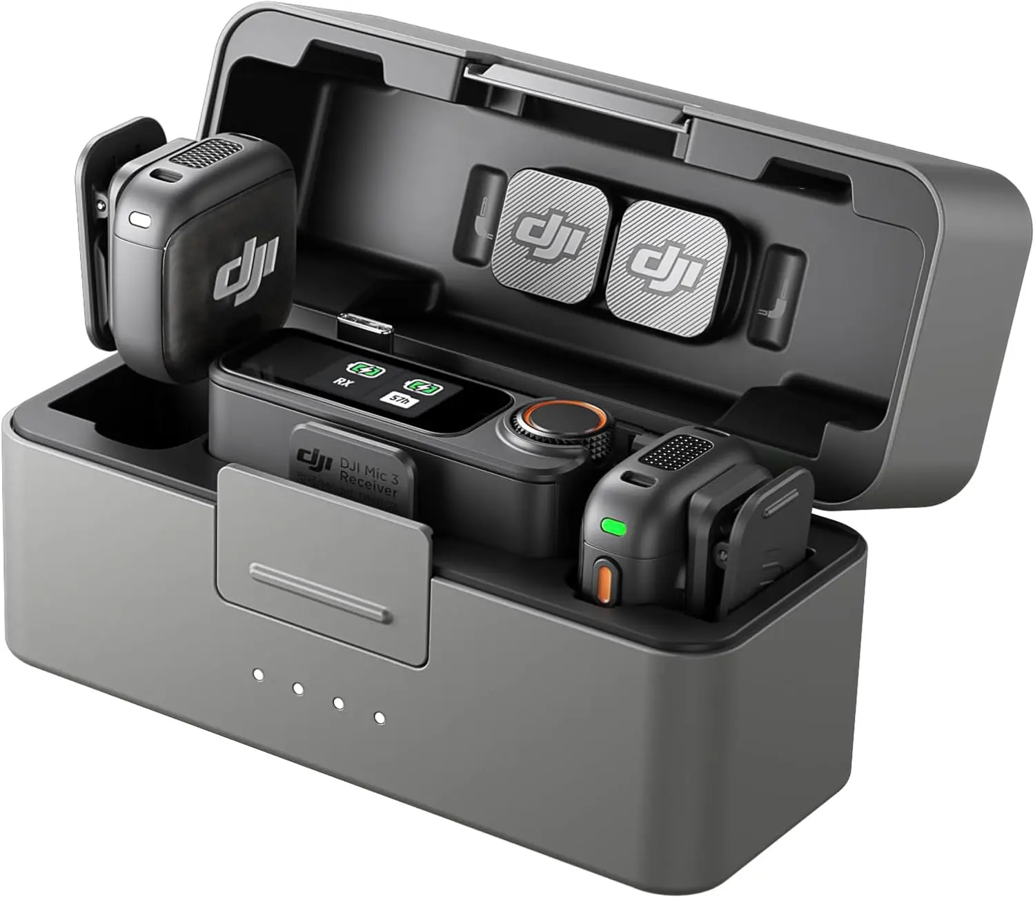 3 Wireless Microphone Set with Charging Case - Image 5