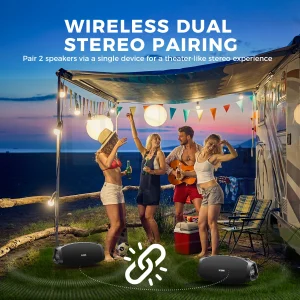 Portable Loud Bluetooth Speakers with Wireless Microphone - Thumbnail Image 2