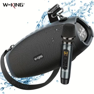 Portable Loud Bluetooth Speakers with Wireless Microphone - Thumbnail Image 1
