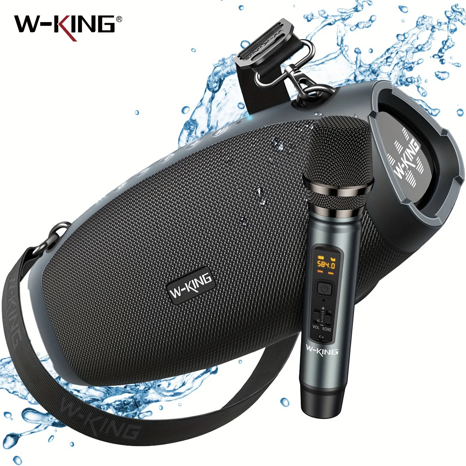 Portable Loud Bluetooth Speakers with Wireless Microphone - Image 1