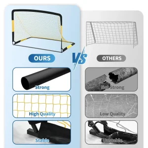 6x4ft Pop Up Soccer Goal Set - Thumbnail Image 3