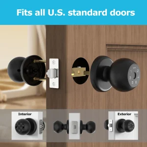 Ball Shaped Smart Lock Fingerprint Door Lock - Thumbnail Image 5