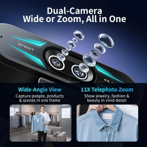 Dual-Lens 4K Webcam for Streaming and Video Conferencing - Thumbnail Image 3