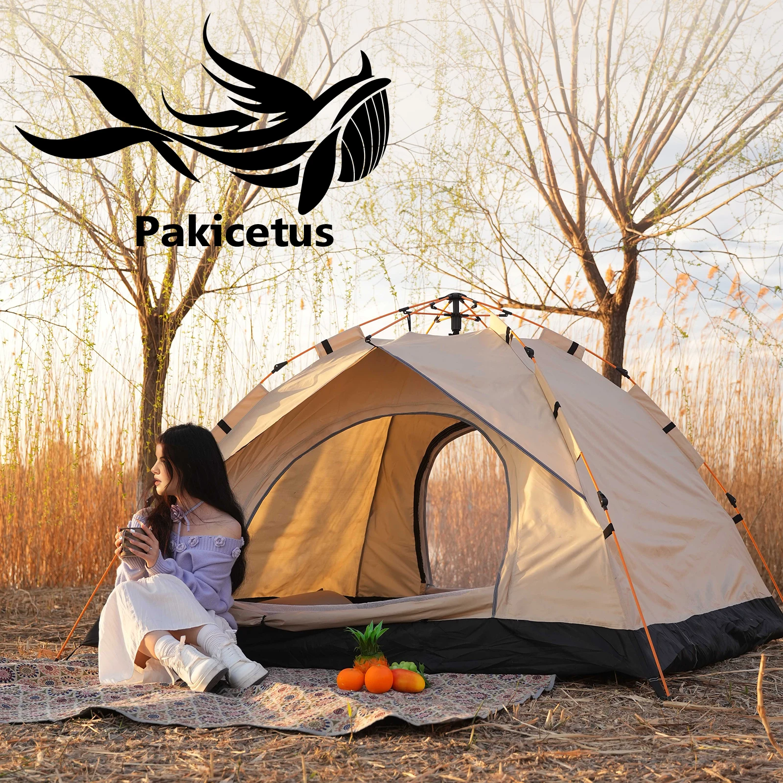 2-4 Person Pop Up Camping Tent, Instant Quick Setup - Image 1