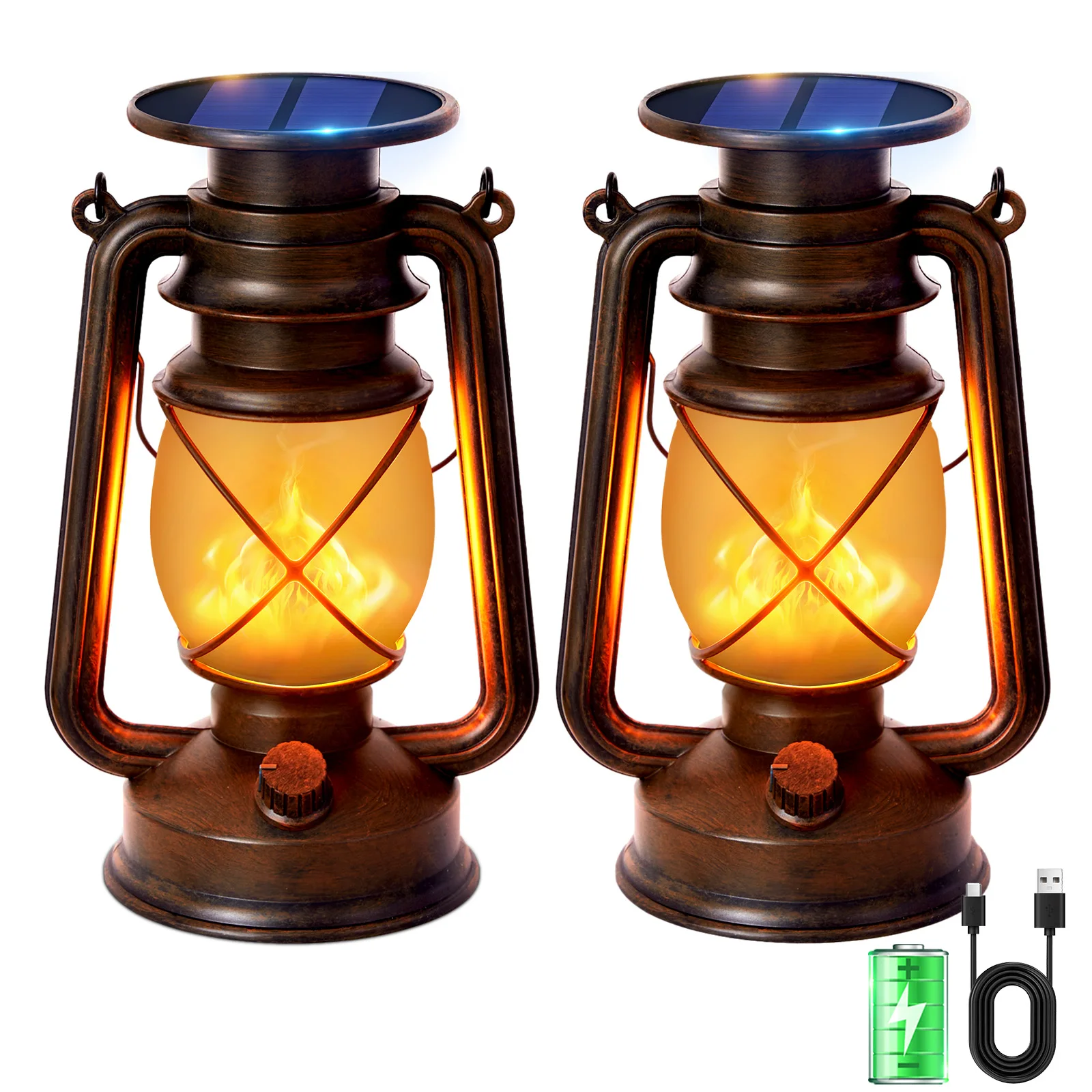 Bronze Solar Lanterns Outdoor Waterproof - Image 3