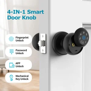 Ball Shaped Smart Lock Fingerprint Door Lock - Thumbnail Image 2