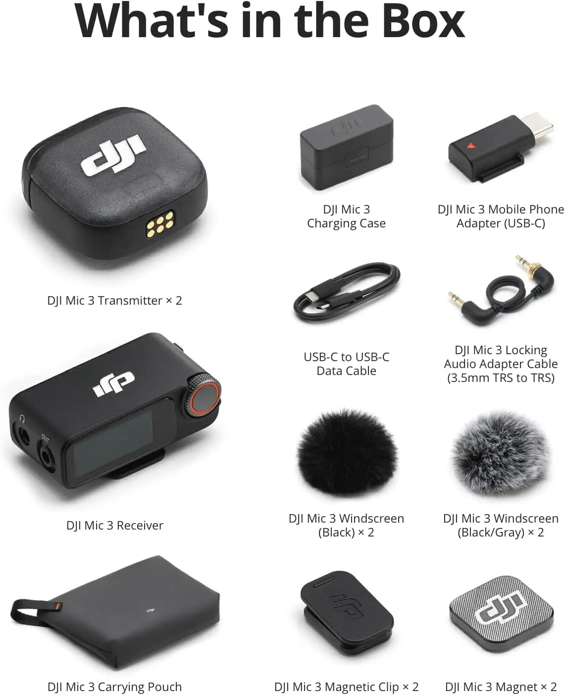 3 Wireless Microphone Set with Charging Case - Image 7