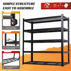 72" Adjustable Metal Double Layer Column Shelving - Thumbnail Image 3