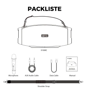 Portable Loud Bluetooth Speakers with Wireless Microphone - Thumbnail Image 4