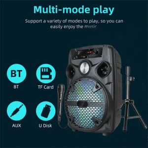 Portable Bluetooth Party Speaker W/Stand - Thumbnail Image 2