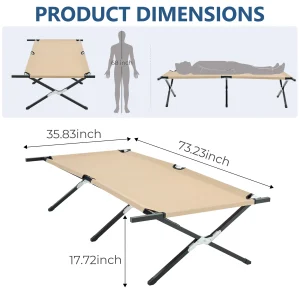 Portable Folding Camping Marching Bed 300 LBS - Thumbnail Image 2