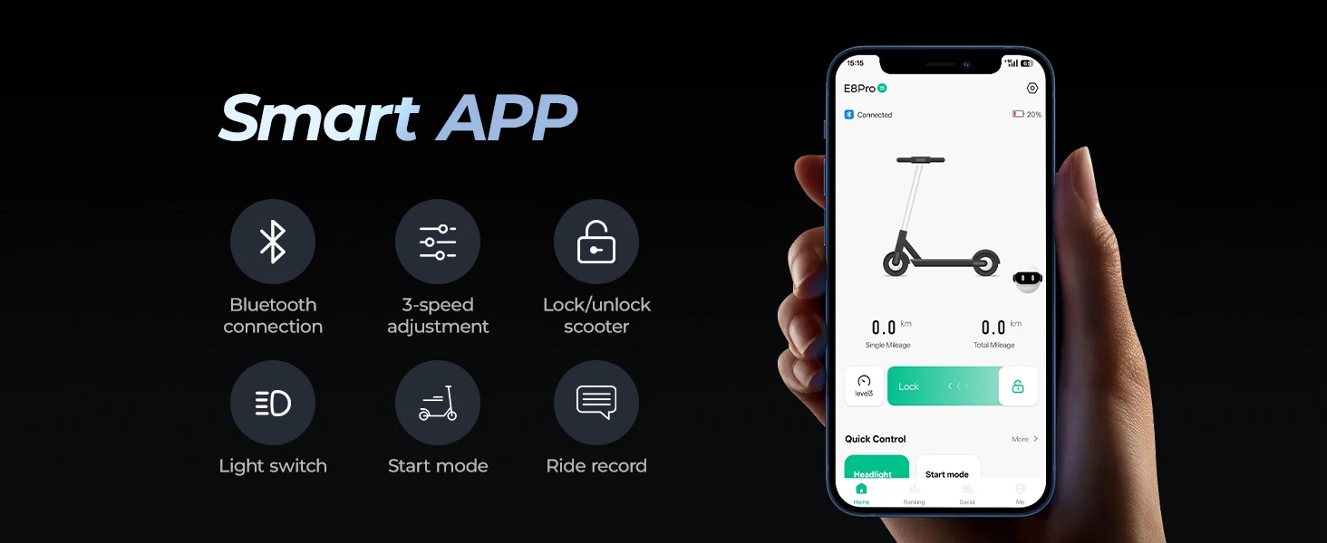 Foldable Electric E-Scooter with Smart Control - Image 3