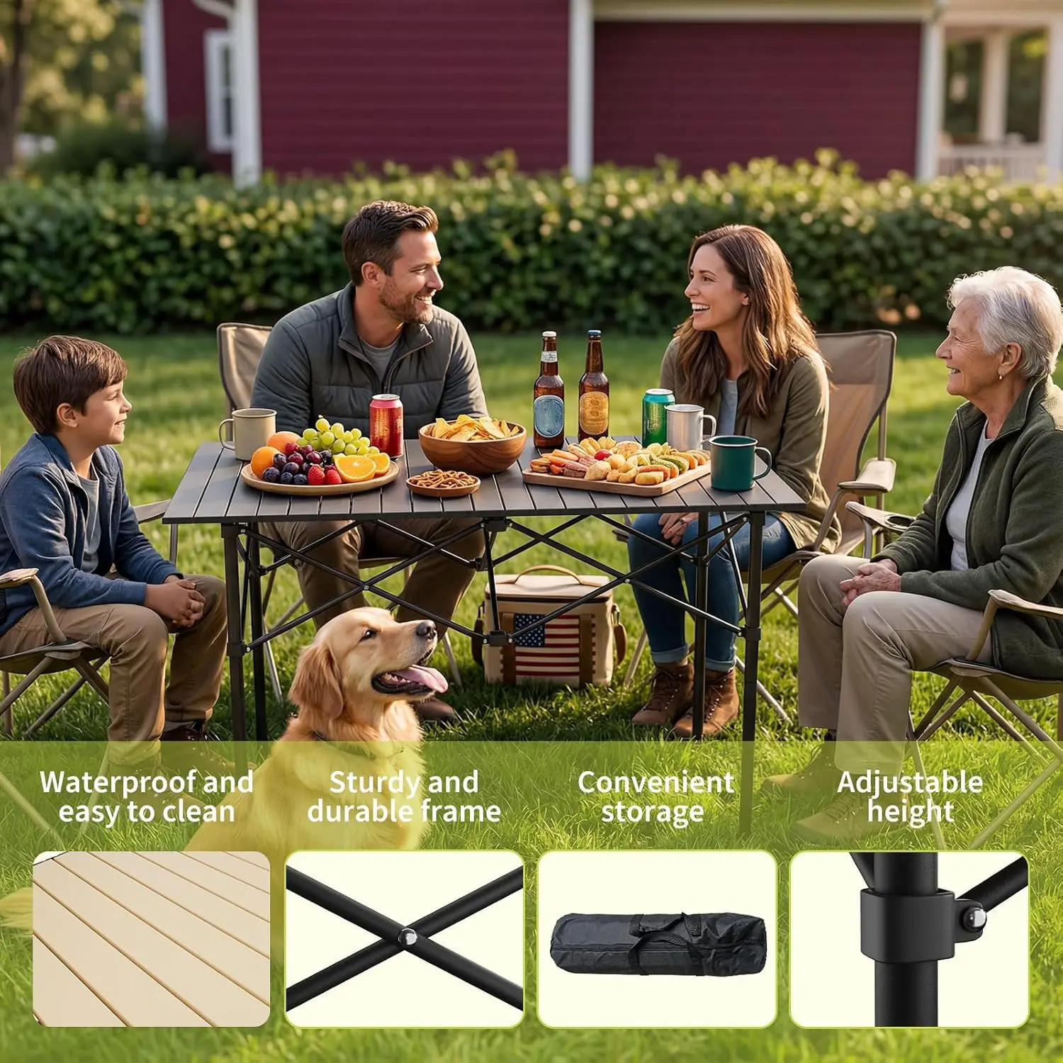 Portable Folding Camping Table - Image 4