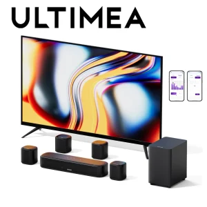 Home Theater System with Surround Soundbar and Subwoofer