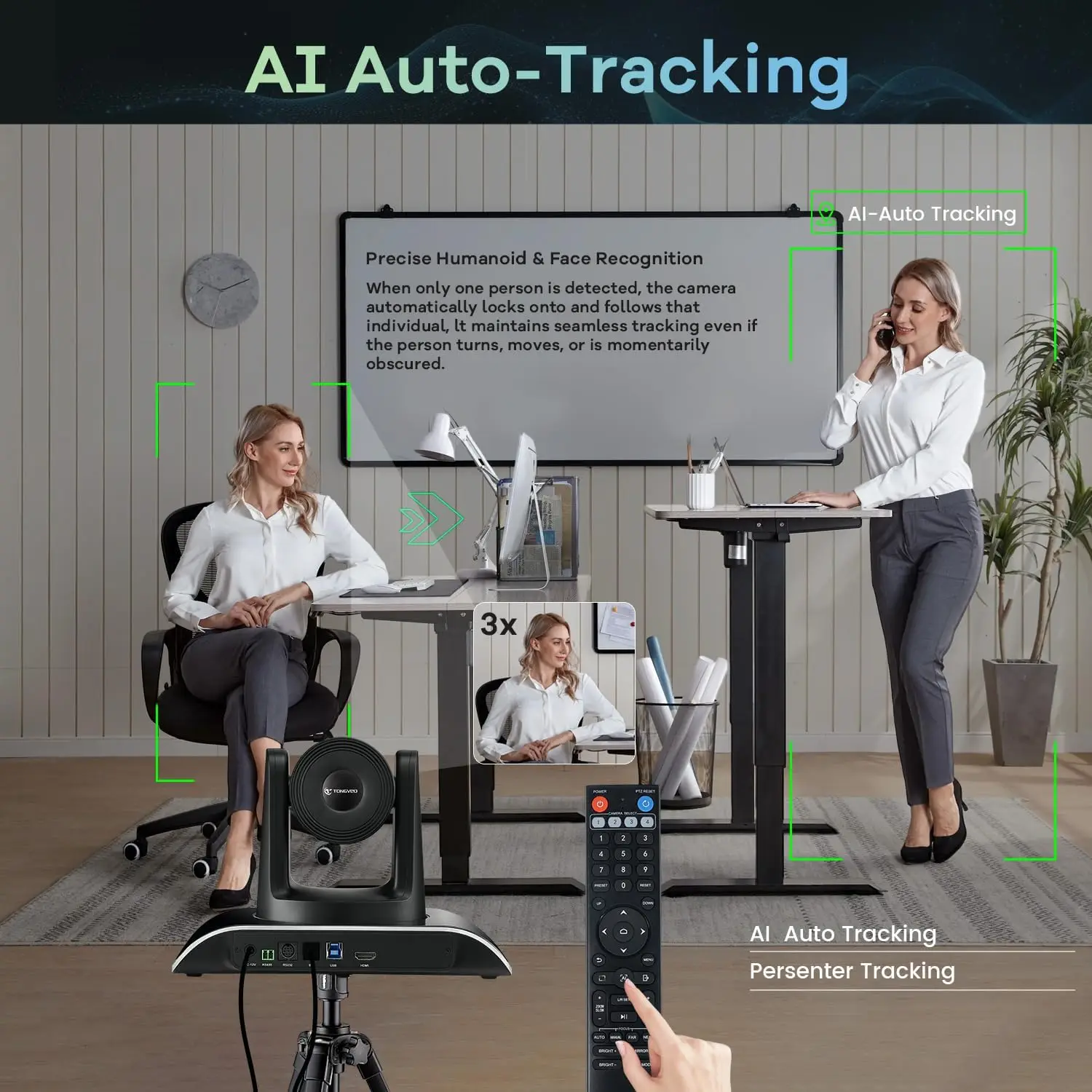 Conference Camera with AI Auto-Tracking and Bluetooth - Image 3