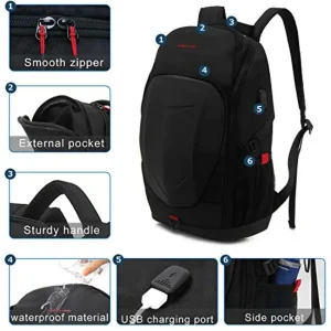 17 Inch Laptop Lightweight  Backpack with Hard shell - Thumbnail Image 4